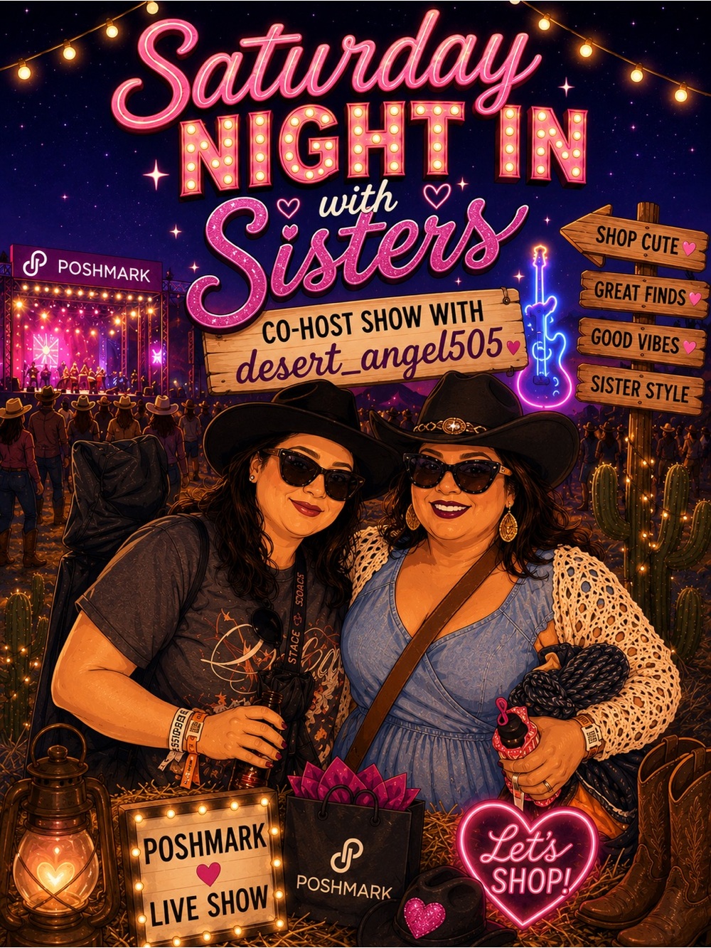 Saturday Night In with Sisters Poster